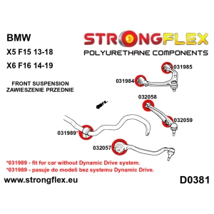 Strongflex BMW E70/F15/F85 Voorste bovenste draagarmrubber – voor SPORT ZWART – 031984AX