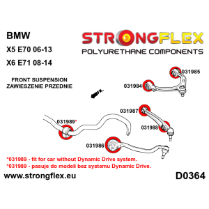 Strongflex BMW E70/F15/F85 Voorste stabilisatorrubber SPORT – 031989A
