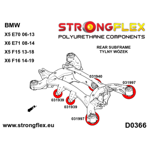 Strongflex BMW E70/F15/E71 Achteras-subframe rubber – 031997B