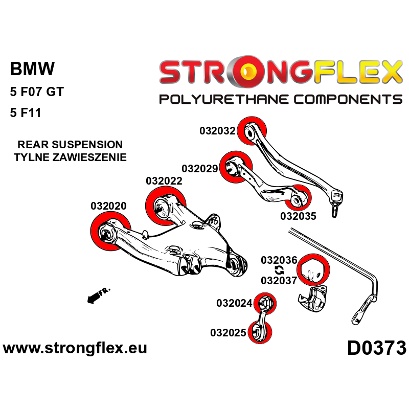 Strongflex BMW F07/F11 Achterste bovenste draagarm - rubber voor SPORT – 032029A 2 Strongflex BMW F07/F11 Achterste bovenste draagarm - rubber voor SPORT – 032029A – Bild 2