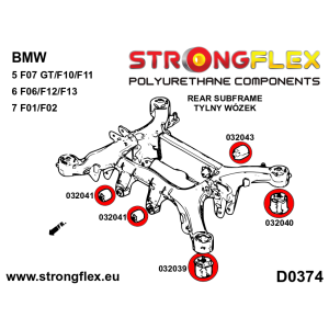 Strongflex BMW F07/F10/F11 Achterdifferentieel - rubber achter SPORT – 032043A