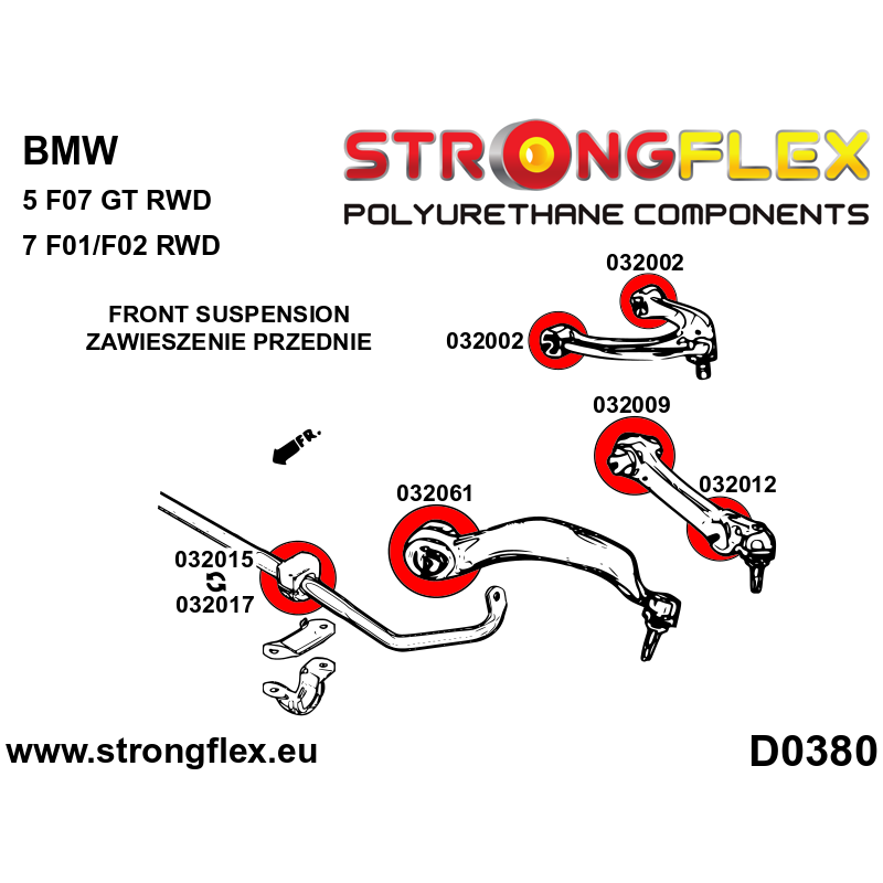 Strongflex BMW F07/F01/F02 Draagarmrubber voor onder - voor SPORT – 032061A 2 Strongflex BMW F07/F01/F02 Draagarmrubber voor onder - voor SPORT – 032061A - Image 2