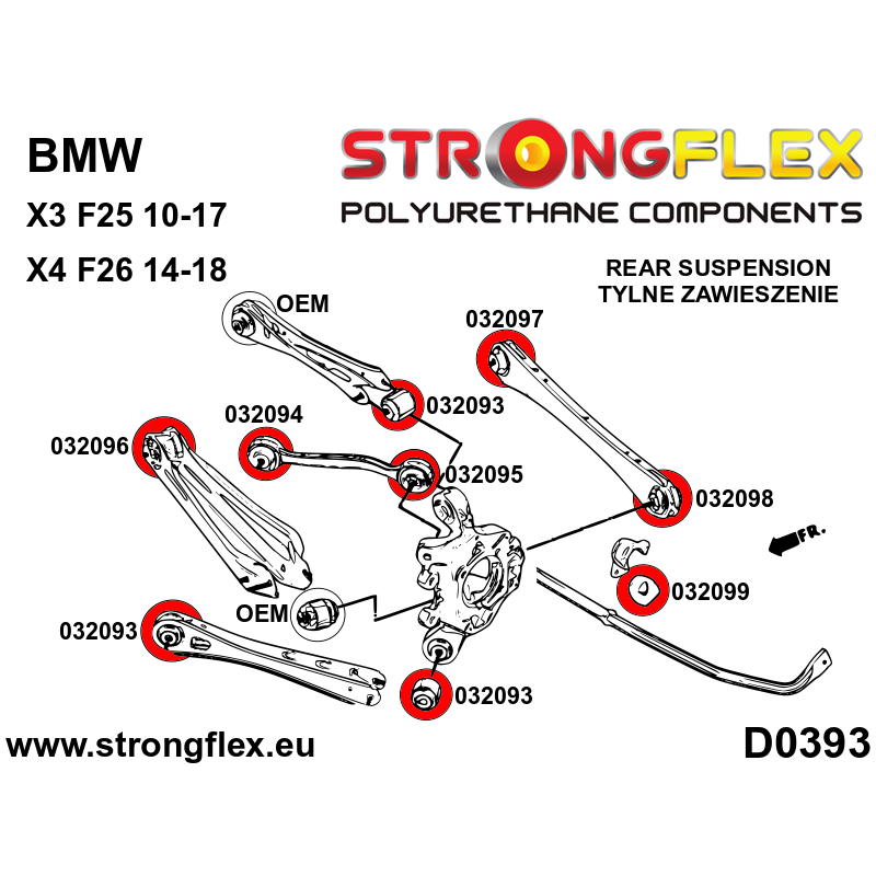 Strongflex BMW F25/F26 Buitenste rubber achterste spoorstang SPORT – 032095A 2 Strongflex BMW F25/F26 Buitenste rubber achterste spoorstang SPORT – 032095A - Afbeelding 2
