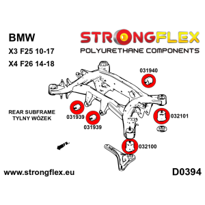 Strongflex BMW F25/F26 Achteras-subframe rubber achter SPORT – 032101A