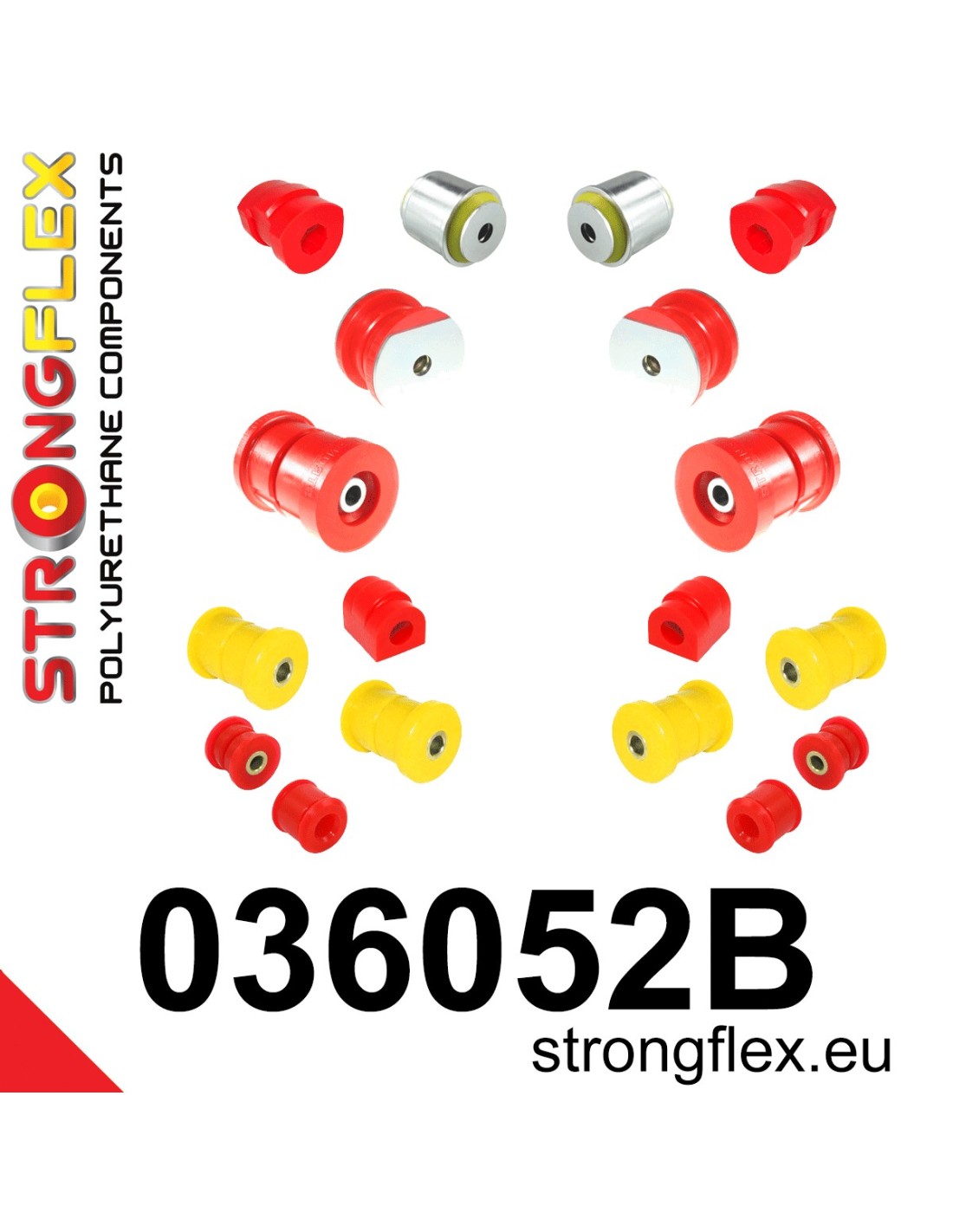 Strongflex BMW E28/E24 Complete ophangrubberset – 036052B 1 Strongflex BMW E28/E24 Complete ophangrubberset – 036052B