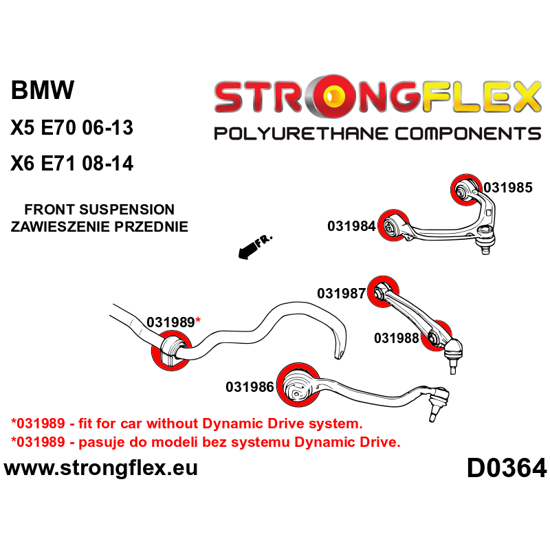 Strongflex BMW E70/E71/E72 Ophangrubberset SPORT – 036054A 2 Strongflex BMW E70/E71/E72 Ophangrubberset SPORT – 036054A – Image 2