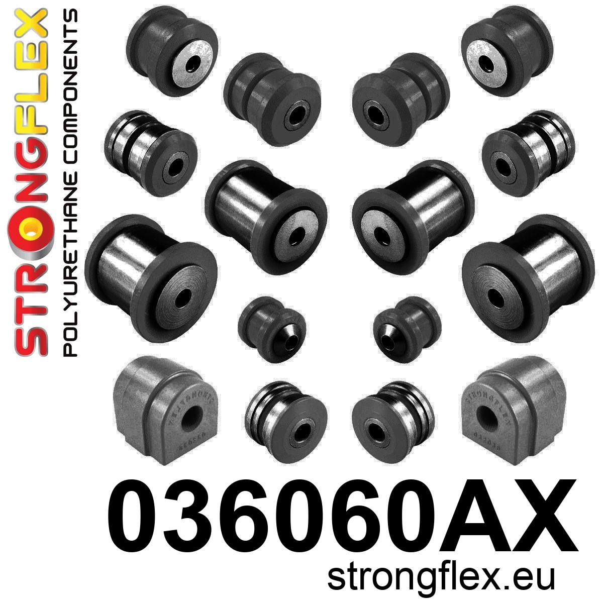 Strongflex BMW F10/F06/F12 Achteras rubberset SPORT ZWART – 036060AX 2 Strongflex BMW F10/F06/F12 Achteras rubberset SPORT ZWART – 036060AX