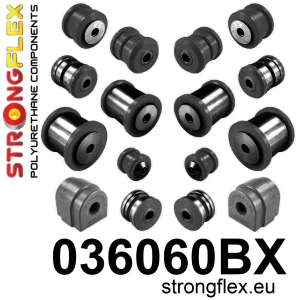 Strongflex BMW F07/F10/F11 Achterste onderste draagarm – rubber voor SPORT ZWART – 032020AX