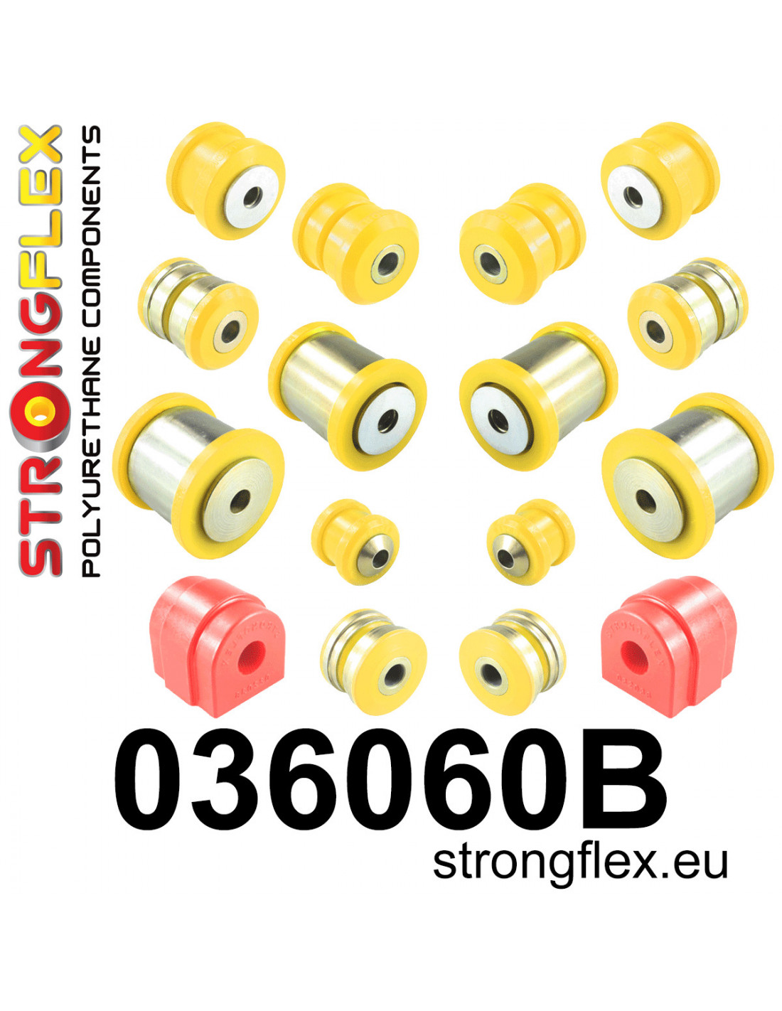 Strongflex BMW F10/F06/F12 Achteras rubberset – 036060B 1 Strongflex BMW F10/F06/F12 Achteras rubberset – 036060B