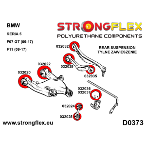 036065b Komplettes Fahrwerk Buchsen Kit Polyurethan Bmw Serie 5 Vi F10 F11 F07 Touring Xdrive Years 09 17 10 17 Strongflex 1