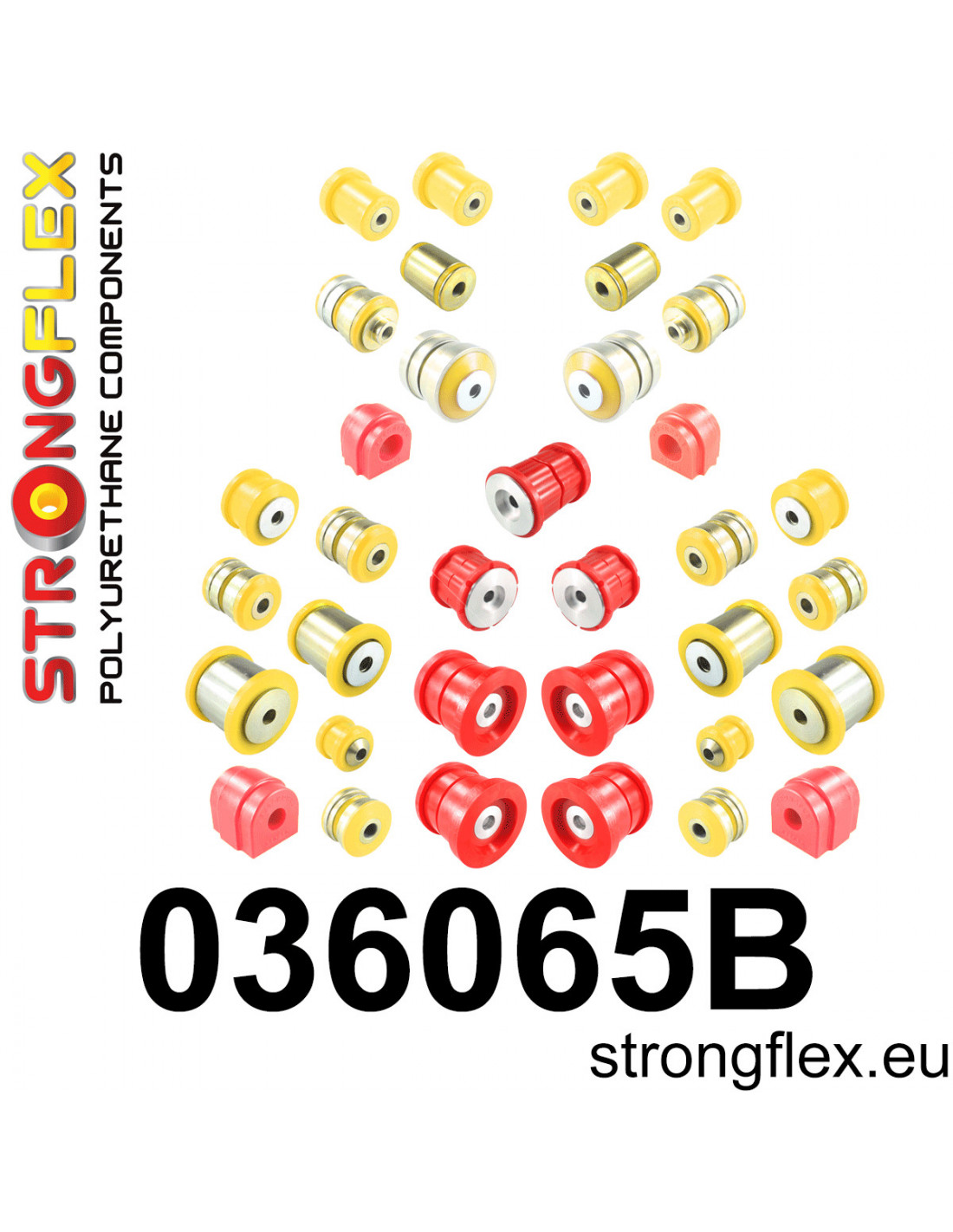 Strongflex BMW F11 Complete ophangrubberset – 036065B 1 Strongflex BMW F11 Complete ophangrubberset – 036065B