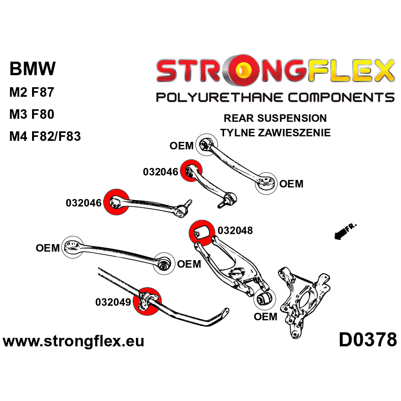 Strongflex BMW F22/F23/F87 Achteras rubberset SPORT – 036067A 2 Strongflex BMW F22/F23/F87 Achteras rubberset SPORT – 036067A – Image 2