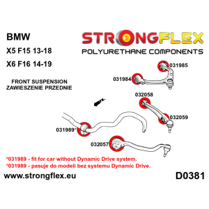 Strongflex BMW F15/F16 Vooras rubberset SPORT – 036070A