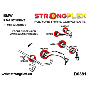 Strongflex BMW F07/F01/F02 Vooras rubberset – 036078B