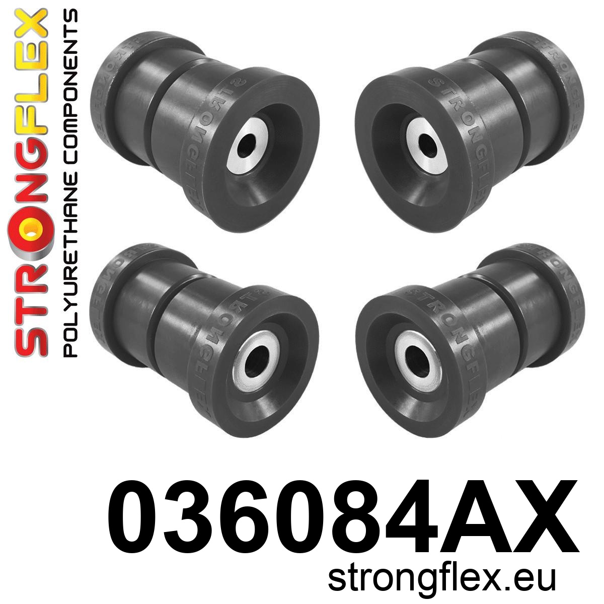 Strongflex BMW E31 Achteras-subframe rubberset SPORT ZWART – 036084AX 3 Strongflex BMW E31 Achteras-subframe rubberset SPORT ZWART – 036084AX