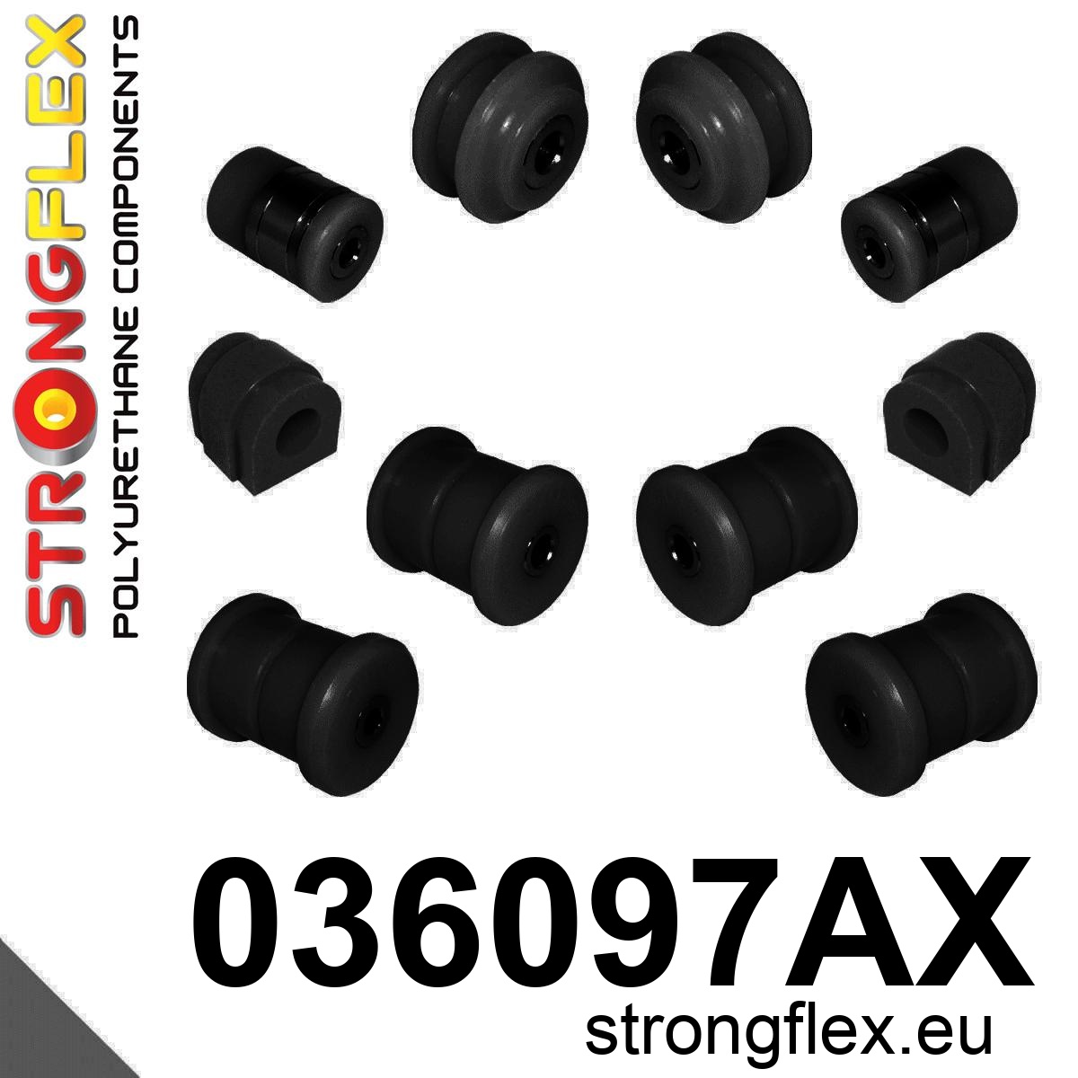 Strongflex BMW E53 Kit de silentblocs d'essieu arrière SPORT NOIR – 036097AX 3 Strongflex BMW E53 Kit de silentblocs d’essieu arrière SPORT NOIR – 036097AX