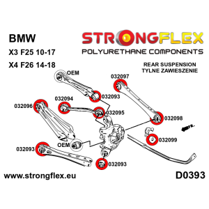 036100a Komplettes Fahrwerk Buchsen Kit Sport Polyurethan Driften Motorsport Bmw X3 Ii F25 X4 I F26 Years 10 17 14 18 1