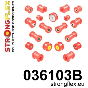 Strongflex BMW E30 Polyurethaan rubberset voor- en achteras – 036103B