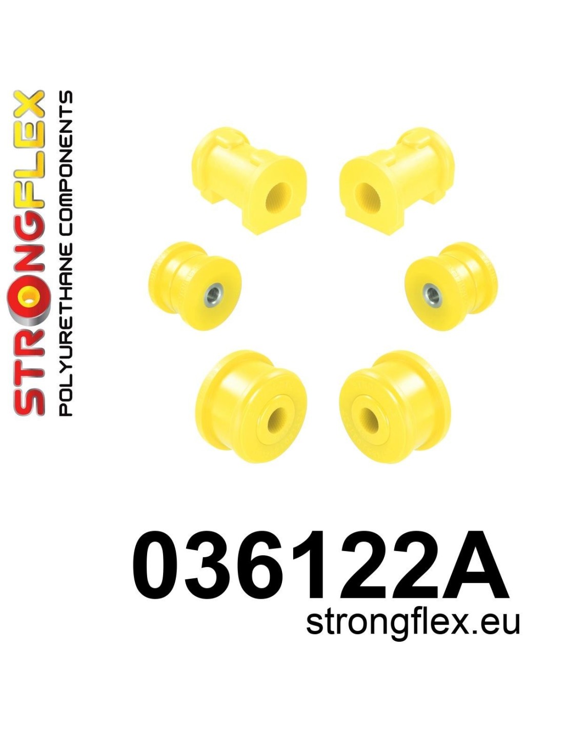Strongflex BMW E30/Z1 Vooras rubberset SPORT – 036122A 1 Strongflex BMW E30/Z1 Vooras rubberset SPORT – 036122A