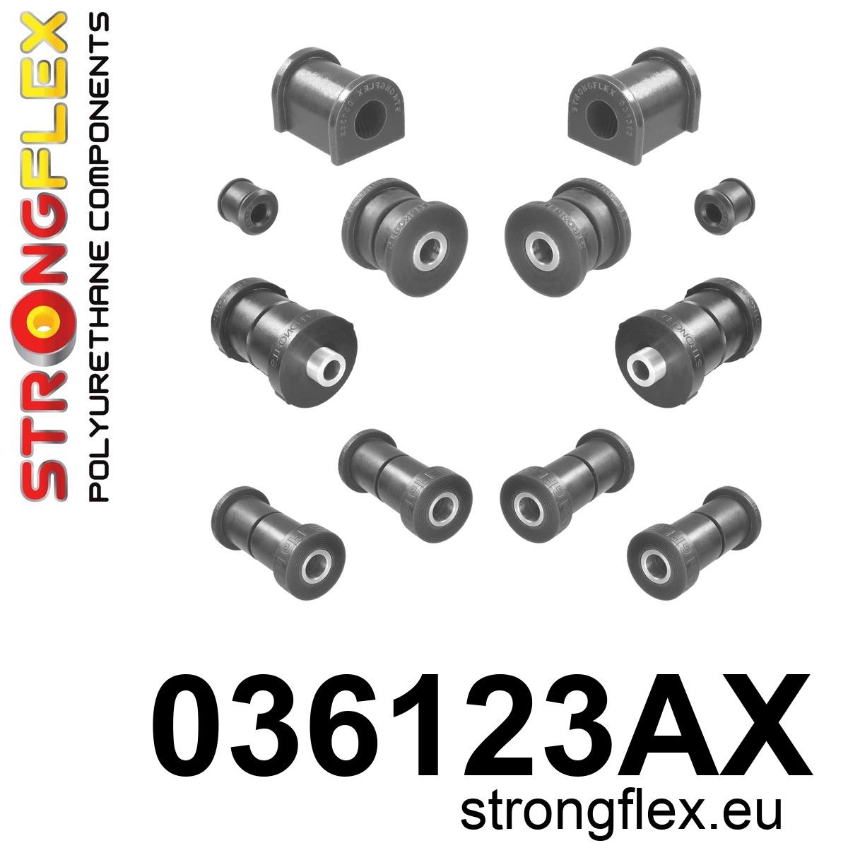Strongflex BMW E30 Achteras rubberset SPORT ZWART – 036123AX 3 Strongflex BMW E30 Achteras rubberset SPORT ZWART – 036123AX