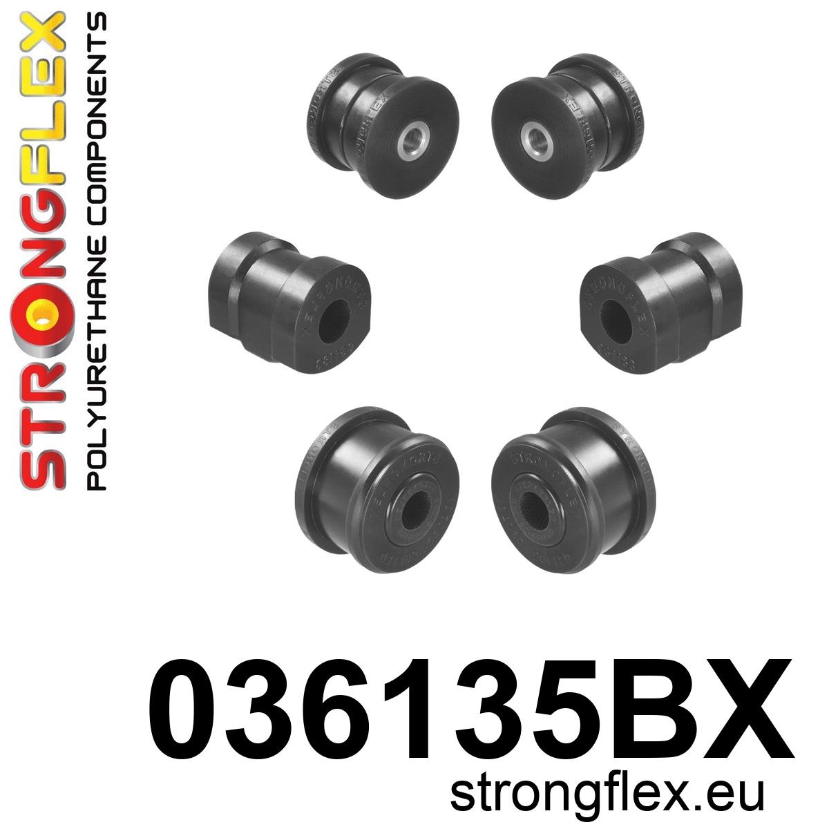 Strongflex BMW E36/Z3 Vooras rubberset ZWART – 036135BX 3 Strongflex BMW E36/Z3 Vooras rubberset ZWART – 036135BX