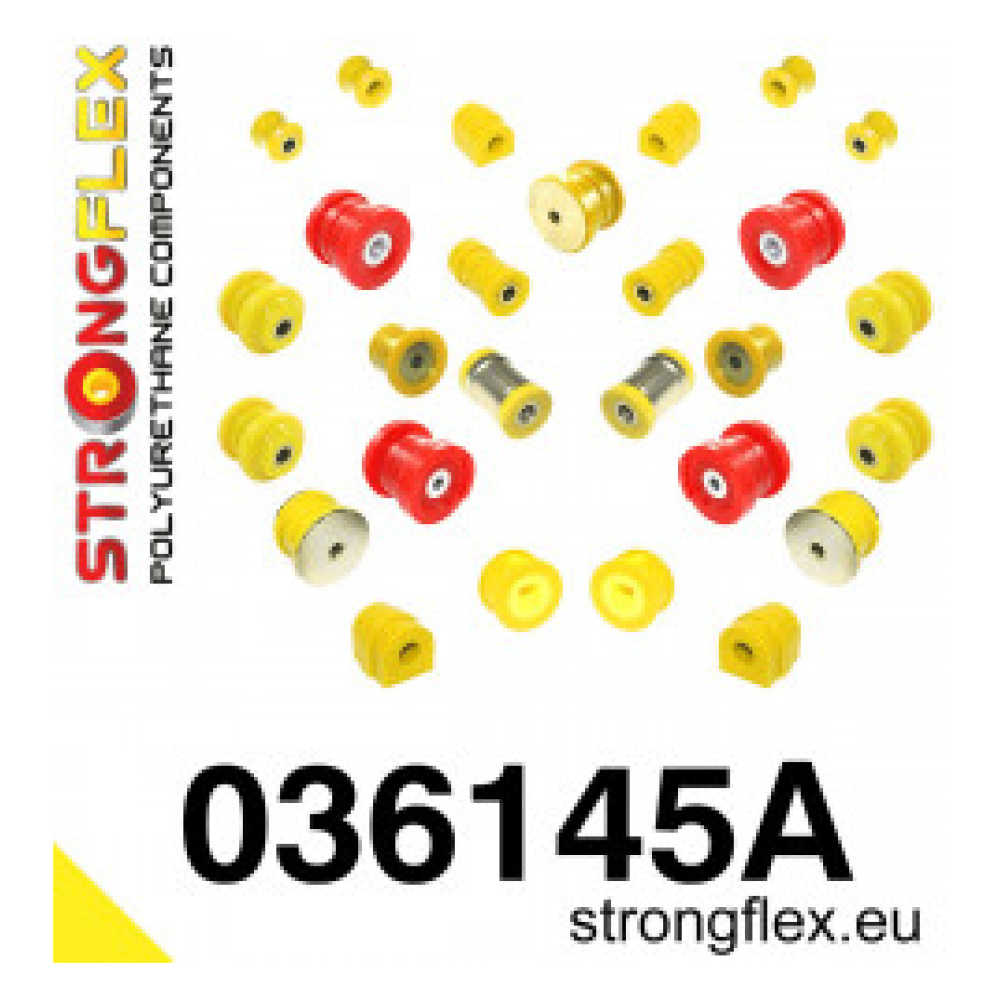 Strongflex BMW E46 Complete Ophangrubber Set SPORT ZWART – 036145AX