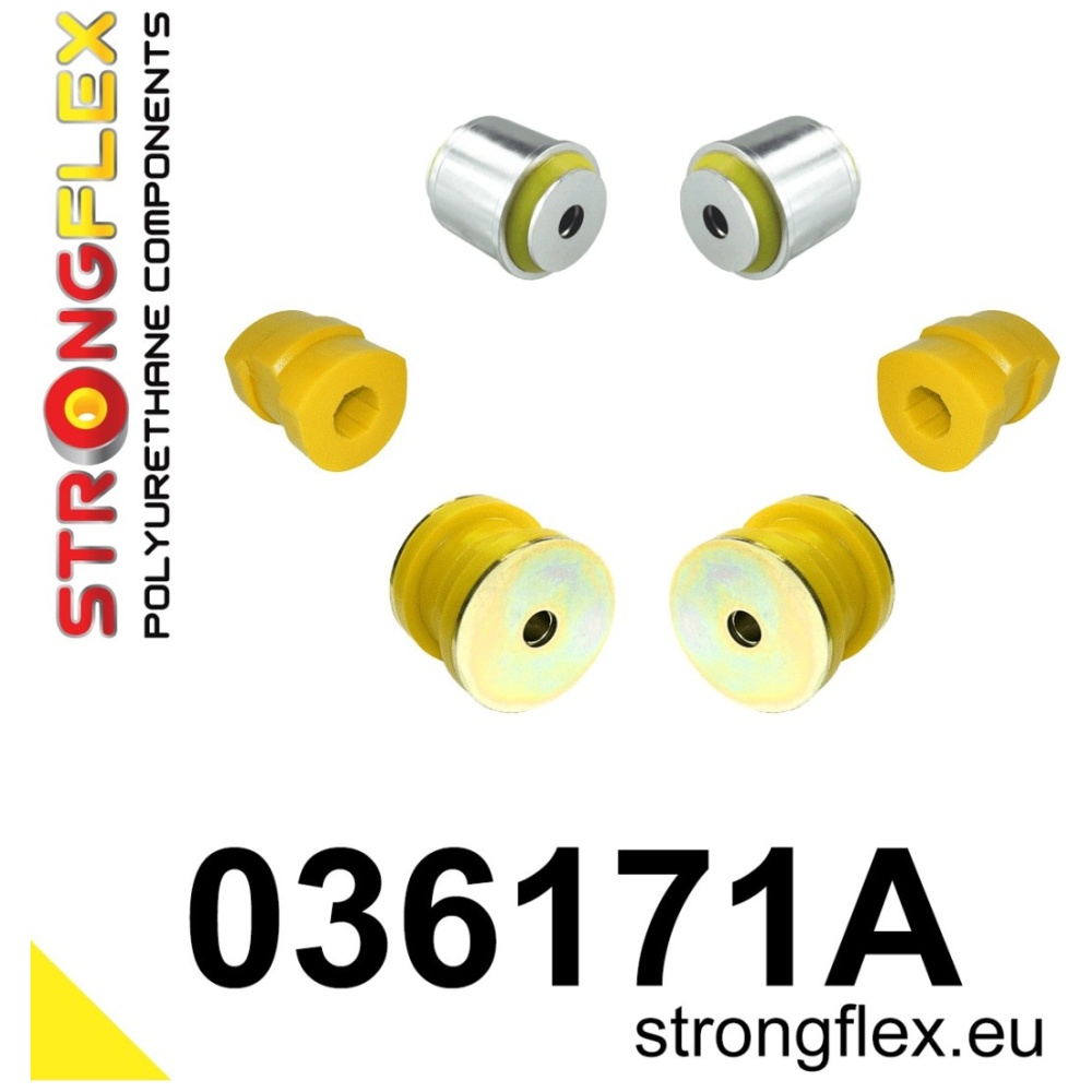 Strongflex BMW E34/E32 Polyurethaan rubberset vooras SPORT – 036171A