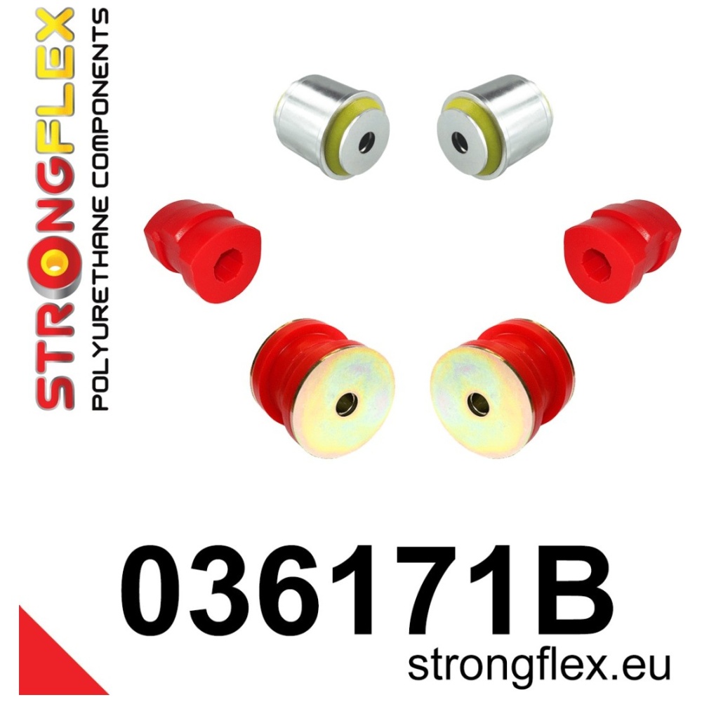 Strongflex BMW E34/E32 Polyurethaan rubberset vooras – 036171B