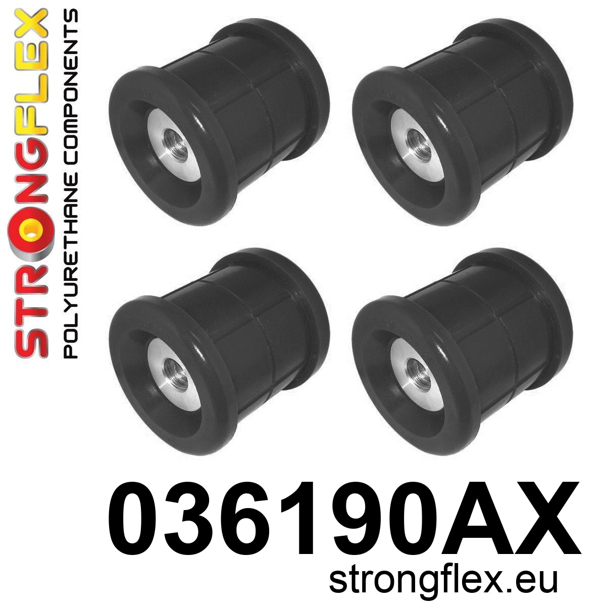 Strongflex BMW E39 Polyurethaan rubberset achteras-subframe (ton-lager) SPORT ZWART – 036190AX 3 Strongflex BMW E39 Polyurethaan rubberset achteras-subframe (ton-lager) SPORT ZWART – 036190AX