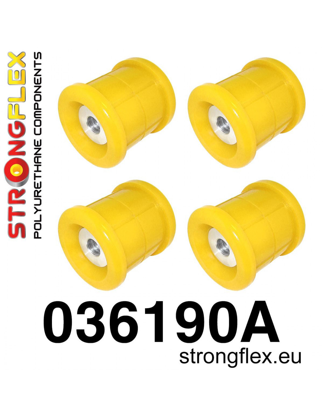Strongflex BMW E39 Polyurethaan rubberset achteras-subframe (ton-lager) SPORT ZWART – 036190AX 1 Strongflex BMW E39 Polyurethaan rubberset achteras-subframe (ton-lager) SPORT – 036190A