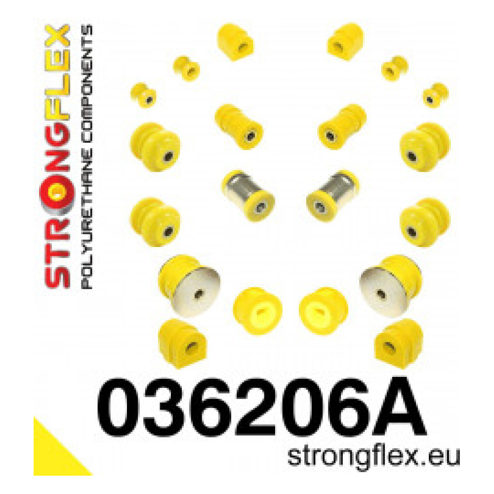 Strongflex BMW E46 Voor- en Achteras Rubberset SPORT – 036206A
