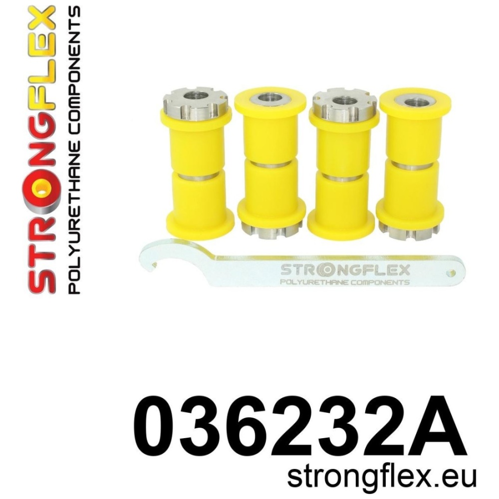 Strongflex BMW E114/E115/E21 Achteras verstelbare schuine-draagarmrubbers SPORT – 036232A
