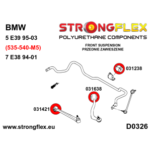 Strongflex BMW E38 Polyurethaan rubberset voor- en achteras SPORT – 036237A