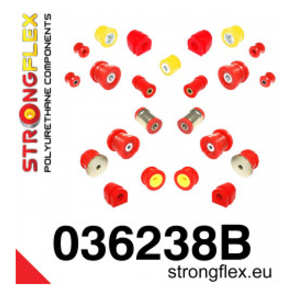 Strongflex BMW E46 M3 Complete Ophangrubber Set ZWART – 036238BX