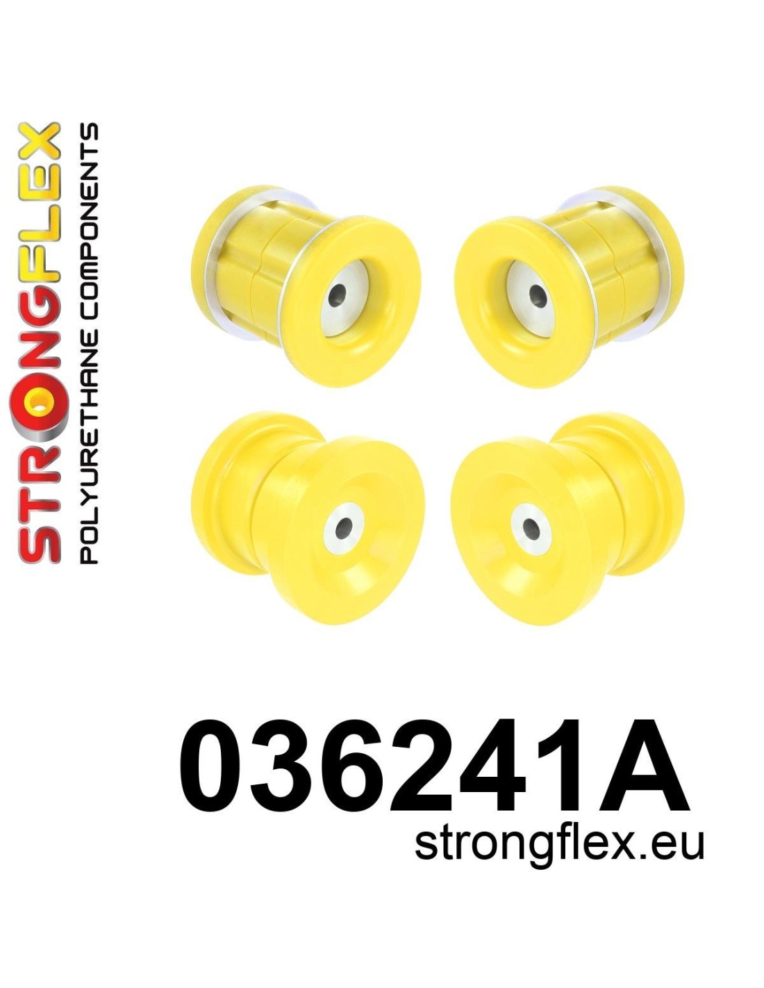 Strongflex BMW E81/E82/E87 Rubberset achteras-subframe SPORT ZWART – 036241AX 1 Strongflex BMW E81/E82/E87 Rubberset achteras-subframe SPORT – 036241A