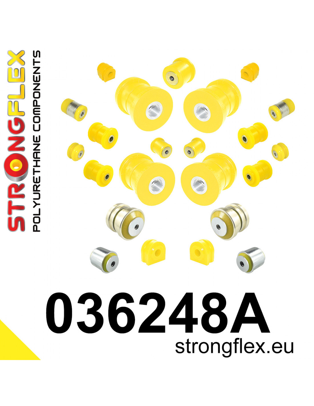 Strongflex BMW E60/E61/E63 Complete ophangrubberset SPORT – 036248A 1 Strongflex BMW E60/E61/E63 Complete ophangrubberset SPORT – 036248A