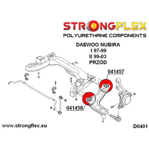 Strongflex Daewoo Nubira Polyurethaan rubberset vooras beide draagarm – 046134B