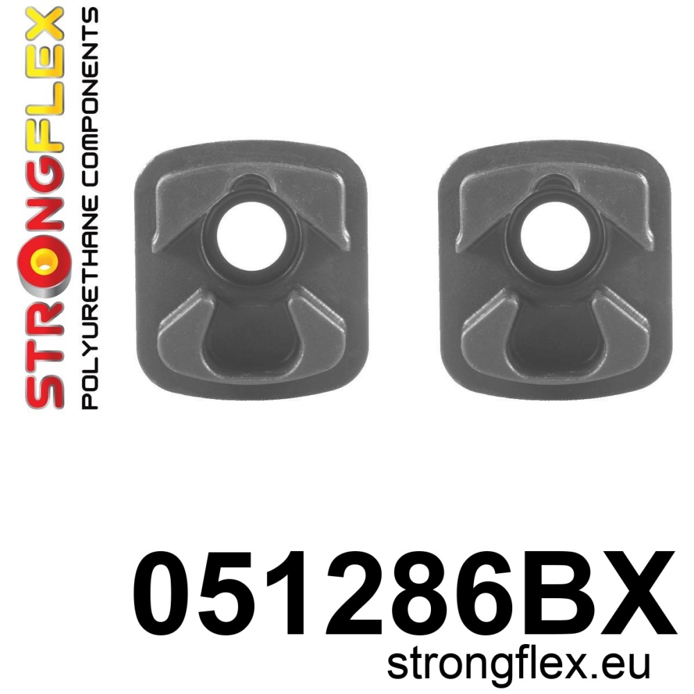 Strongflex Citroën / Peugeot Achterste onderste inzetstukken voor Motorsteun ZWART – 051286BX