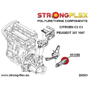 Strongflex Citroën / Peugeot Inzet Motorophanging achter onder SPORT – 051286A