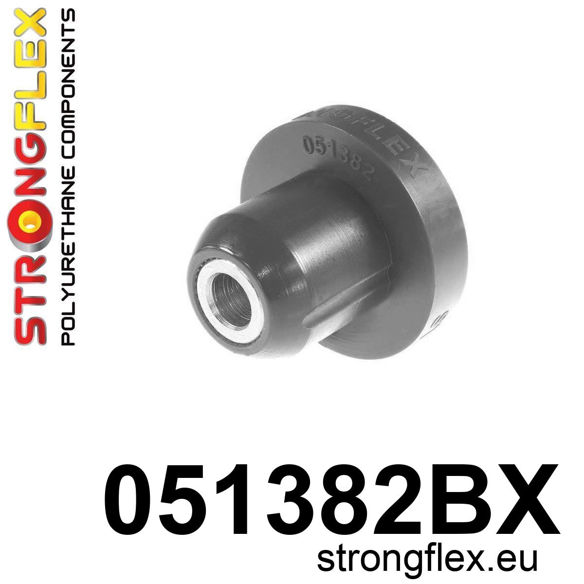 Strongflex Citroën / Peugeot Achteras-subframe rubber ZWART – 051382BX 1 Strongflex Citroën / Peugeot Achteras-subframe rubber ZWART – 051382BX