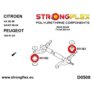 Strongflex Citroën / Peugeot Achteras-subframe rubber SPORT – 051382A