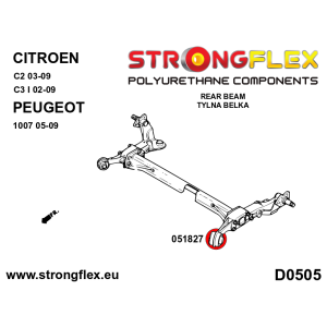 Strongflex Citroën / Peugeot Achteras-subframe rubber SPORT – 051827A