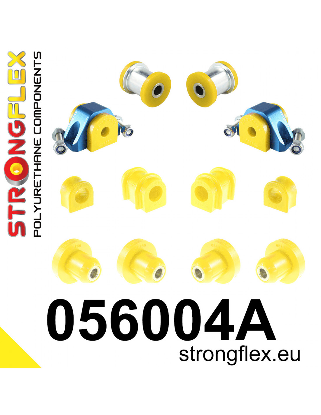 Strongflex Citroën AX / Saxo Vooras- en achteras-subframe rubberset SPORT – 056004A 1 Strongflex Citroën AX / Saxo Vooras- en achteras-subframe rubberset SPORT – 056004A
