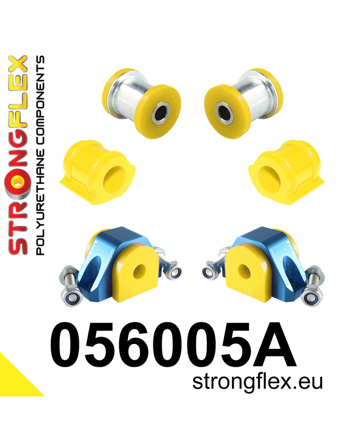 Strongflex Citroën / Peugeot Vooras rubberset SPORT – 056005A 1 Strongflex Citroën / Peugeot Vooras rubberset SPORT – 056005A