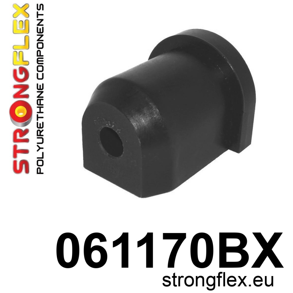 Strongflex Fiat Cinquecento / Seicento / Uno Draagarm vooras – achterste rubber ZWART – 061170BX