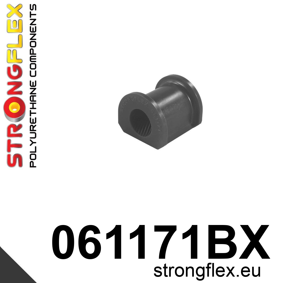 Strongflex Fiat Uno Voorste binnenste stabilisatorrubber ZWART – 061171BX 1 Strongflex Fiat Uno Voorste binnenste stabilisatorrubber ZWART – 061171BX