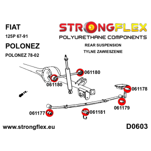 Strongflex Fiat 125P Veerrubber achterwielophanging voor – 061177B