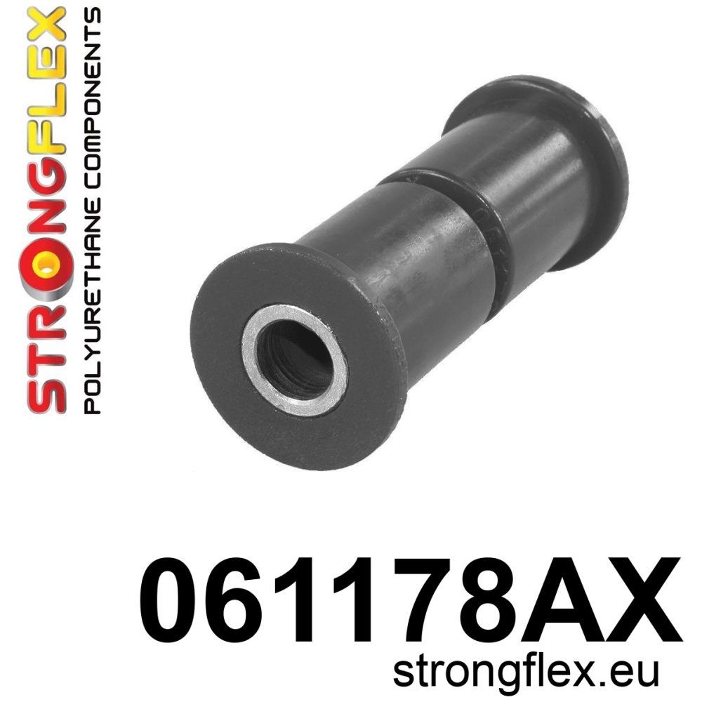 Strongflex Fiat 125P Bladveer achterste schakels – bovenste rubber SPORT ZWART – 061178AX