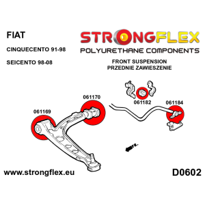 Strongflex Fiat Cinquecento / Seicento Voorste stabilisatorrubber – binnenzijde SPORT – 061182A