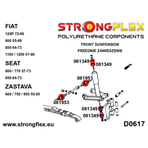 Strongflex Fiat 126P Schokdemper ophanging SPORT – 061349A